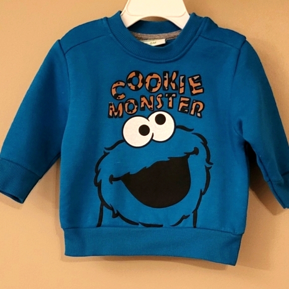 Sesame Street Cookie Monster Teal crew neck sweatshirt - Picture 1 of 3